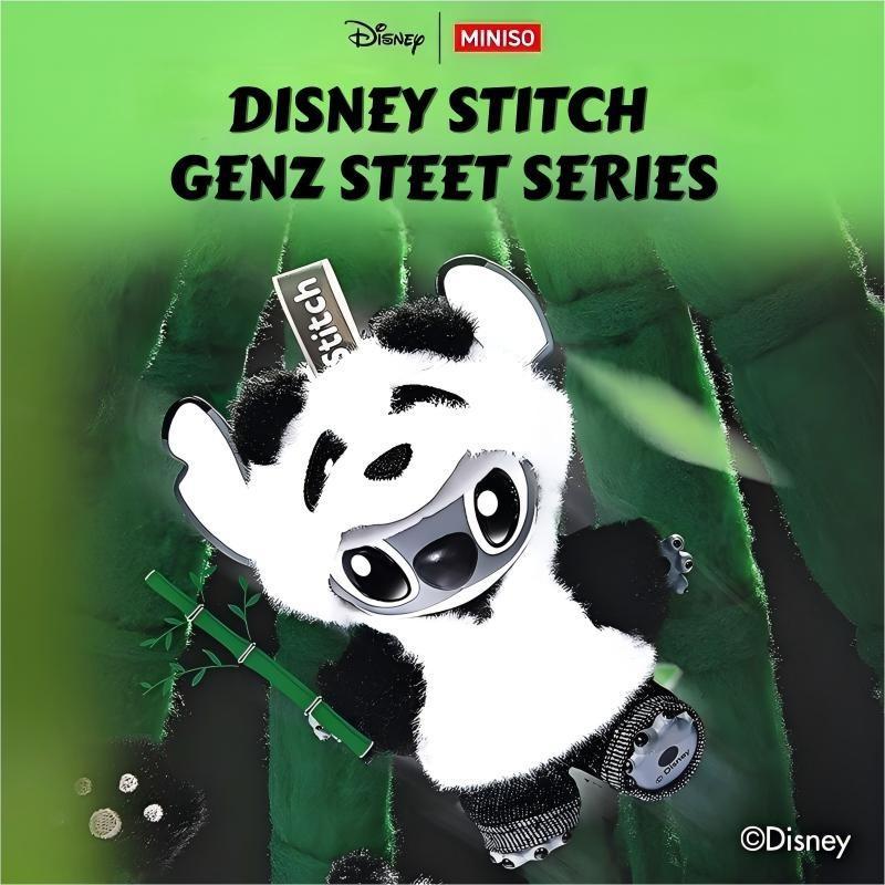 【Holiday Gift】Disney Stitch Gen Z Street Style Series – Hang Card Edition Panda Plush | Removable Gloves & Fashion Outfits for Customizable Fun! A Poseable Collectible Blending Cool & Cute, Perfect Gift for Stitch Lovers.
