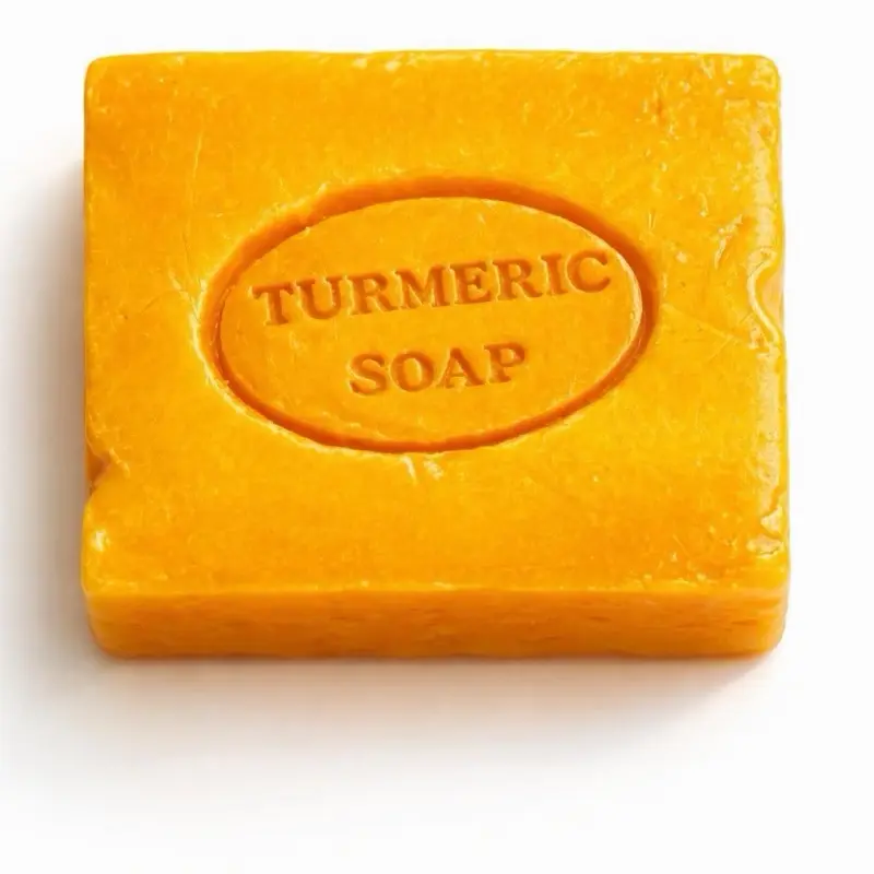 Turmeric face Soap handmade 100% natural with raw shea butter cold press safe for sensitive skin treats acne reduce dark spots & hyperpigmentation for face & body