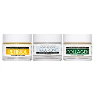Hyaluronic Acid+ Retinol + Collagen Face Cream Bundle | Hydrating, Firming, Anti-Aging 3Piece Set