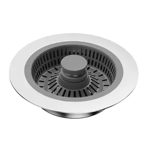 3-in-1 Kitchen Sink Strainer & Stopper, Stainless Steel Pop Up Kitchen Sink Drain Strainer, Anti-clogging Kitchen Sink Stopper, Drain Protector, Kitchen Fixtures