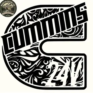 24V Tooled Leather Decal - Weatherproof & Waterproof Vinyl with Glossy Finish for Hard Smooth Surfaces