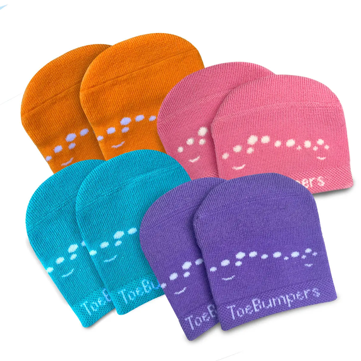 Women's Toe Protection Socks for Runners, Skiers, and Court Sports (4-Pack)