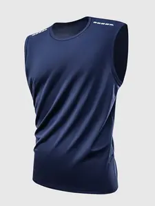 Men's Summer Quick-Dry Vest, Sleeveless Sporty Tee, Ideal for Home Running & Fitness, Men's Yoga Tank Top, Comfortable Fit