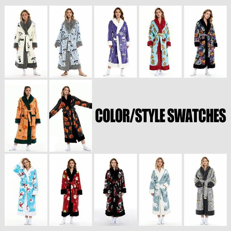 【Clearance Sale】Christmas Plush Robe Hooded & Non-Hooded | Snowman, Santa & Cartoon Prints Flannel Hooded Blanket christmas print Nightwear Loungewear Nightwear Women Womenswear robe for women vines skull robe Oversized Shearling Wearable Blanket Hoodie 【Clearance Sale】Christmas Plush Robe Hooded & Non-Hooded | Snowman, Santa & Cartoon Prints Flannel Hooded Blanket christmas print Nightwear Loungewear Nightwear Women Womenswear robe for women vines skull robe Oversized Shearling Wearable Blanket Hoodie