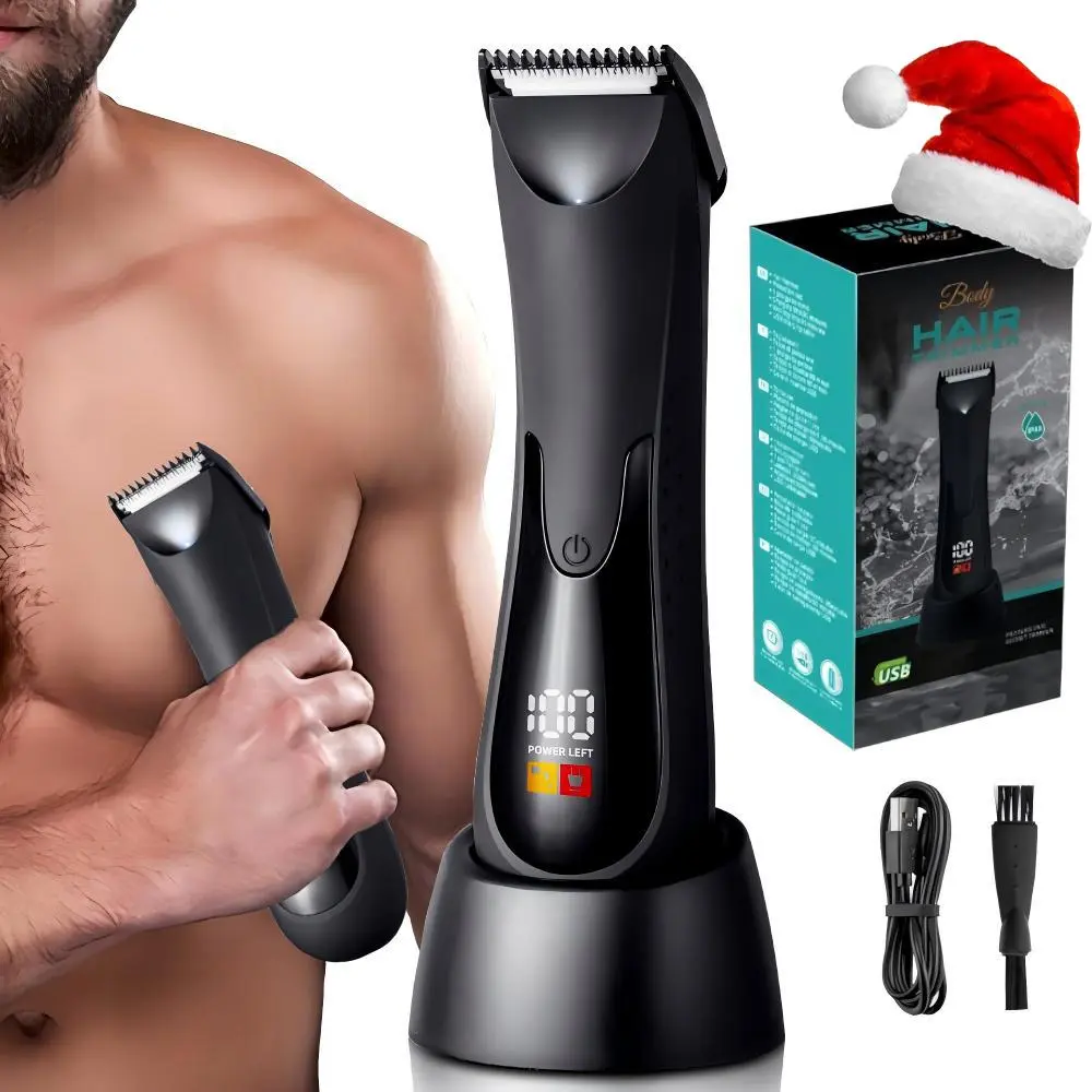 Electric Hair Trimmer, High Quality Trimmer, 1 Box IPX7 Waterproof Body Groomer for Pubic Groin Grooming, USB-C Charging Beard & Mustache Trimmer for Men, USB Rechargeable Trimmer, Portable Hair Trimmer