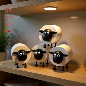 Sheep Cute Playful Animal Paper Towel Holder, Humorous Standing Bathroom Tissue Rack, Fun Toilet Decoration, Mother's Day Christmas Gift, Toilet Tissue Organizer