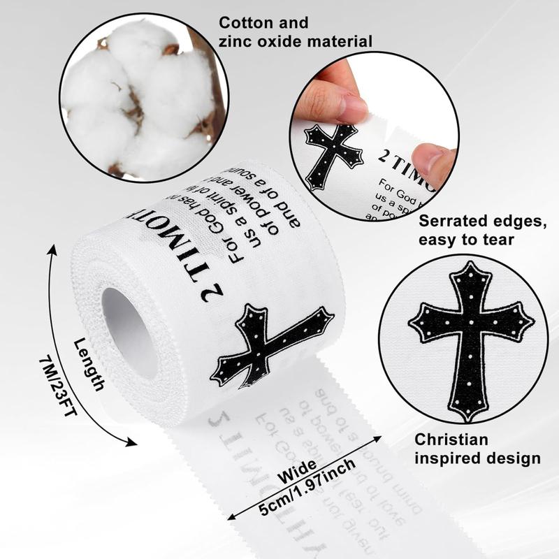 2 Pcs Cross Tape Christian Athletic Tape Sports Wrap 2in x 23ft Jesus Cotton Wrist Wrap for Sports Outdoors Pink Color Cotton Sports Tape with Christian Cross 2 Pcs Cross Tape Christian Athletic Tape Sports Wrap 2in x 23ft Jesus Cotton Wrist Wrap for Sports Outdoors Pink Color Cotton Sports Tape with Christian Cross