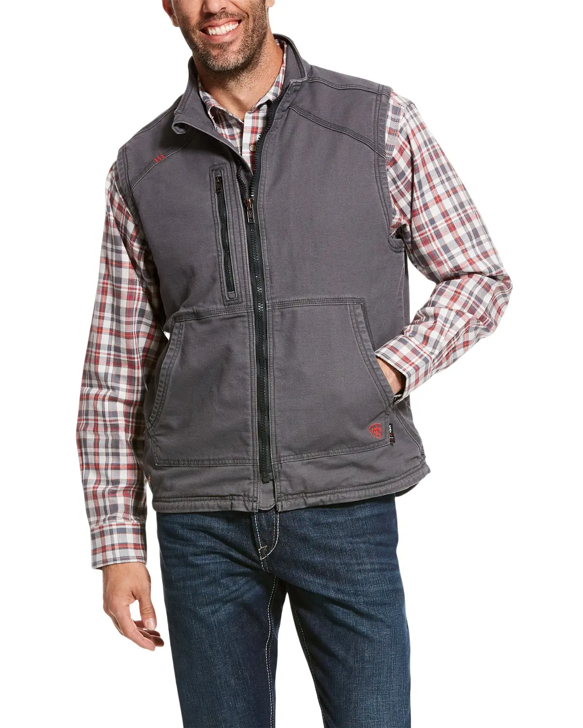 Ariat Men's Men'S Fr Duralight Stretch Canvas Work Vest - 10027868