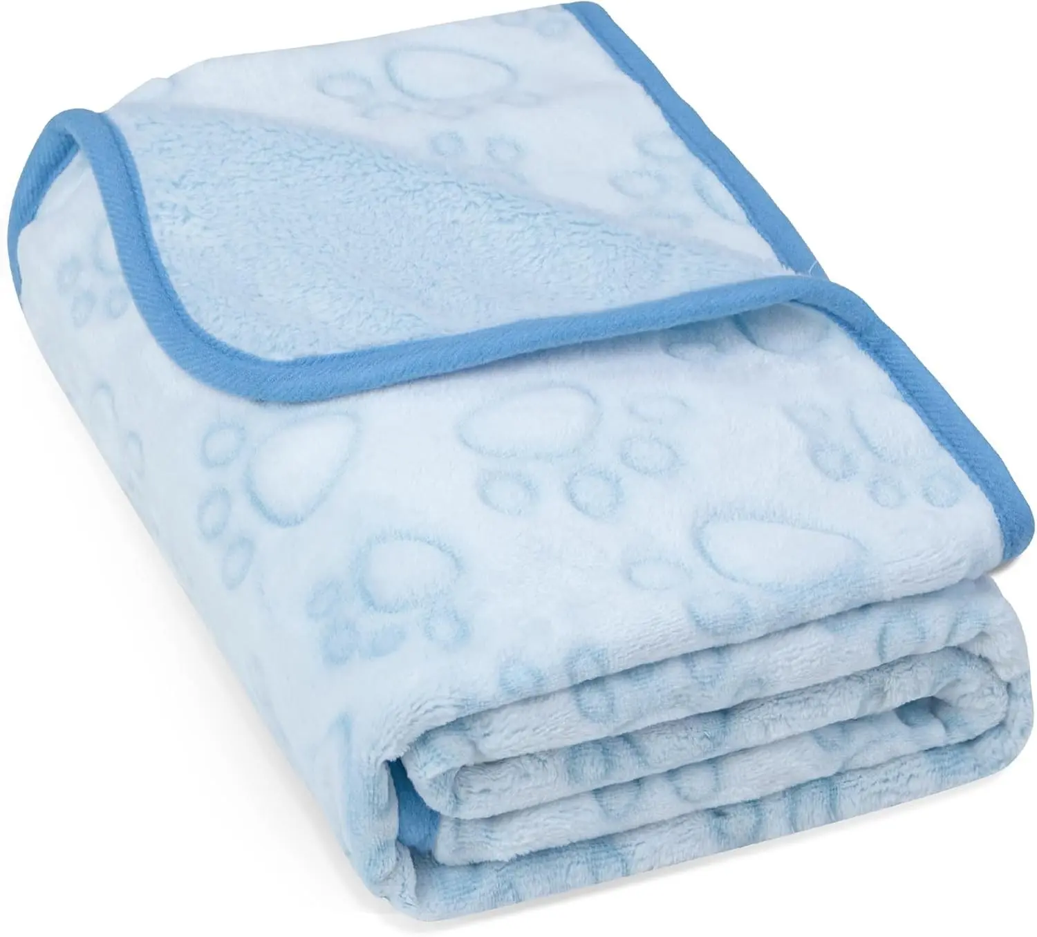 Blue Dog Blanket for Puppy Accessories Boy, Blue Dog Stuff for Small Kitten Indoor Cats, Washable Soft Puppy Essentials Supplies
