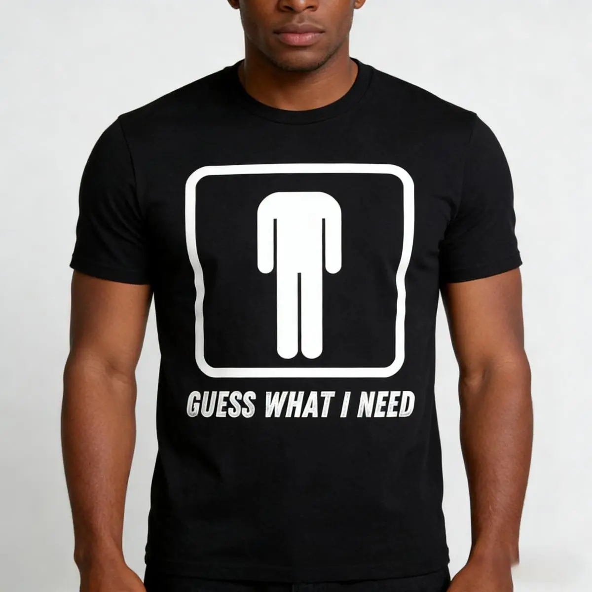 Men's Retro "Guess What I Need" Graphic Crew Neck T-Shirt ,UnisexT-Shirt 180g Pure Cotton Casual Crew Neck Great For Day Trips Casual Wear Or Relaxing Print Black Round Neck Short Sleeve Regular 2026