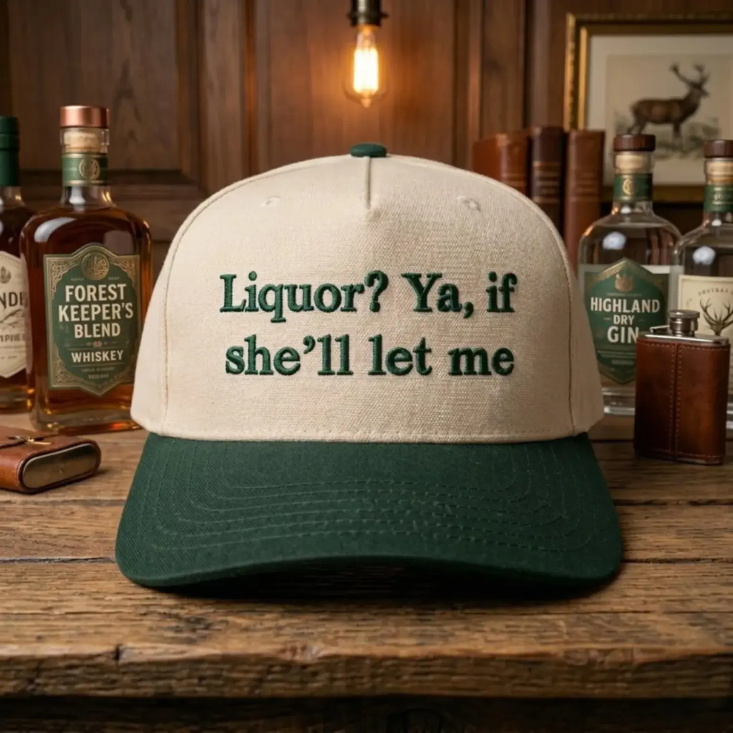 Liquor? Ya,if she'll let me Embroidered Hat Summer Trucker Hat Funny Husband Boyfriend Hat Trucker Hat, Baseball Hat, Summer Hat, Funny Trendy Trucker Snapback Hat Fourth Of July , 250th USA Anniversary Summer Cap