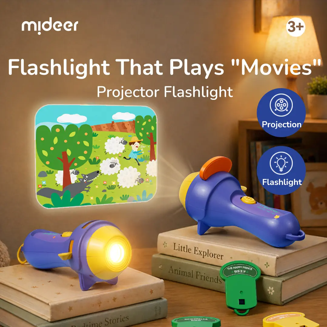 48-Scene Fairy Tale Projection Flashlight, Bedtime Storytelling Projector Toy, Visual Learning Tools,and Portable Storytelling Light, Ideal Holiday and Back-to-School Gift