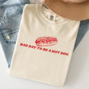 Hot Dog Shirt, Comfort Colors, Bad Day to Be a Hotdog, Funny Retro Hotdog, Women's 4th of July Shirt, Memorial Day Shirt, Labor Day Shirt, 4th of july outfits for women, 4th of july, 4th of july shirt, 4th of july shirt for women, t shirts for men