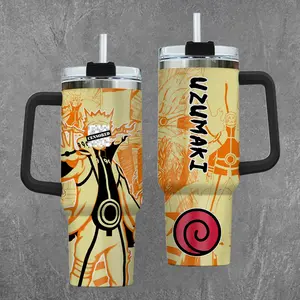 [Narut0] Uzumaki Narrut0 “Seventh Hokage” Jinchuriki of the Nine-Tails 20oz & 40oz Tumbler With Handle – Anime Gaming Stainless Steel Cup, Insulated Iced Coffee Mug, Aesthetic Design, Trendy Drinkware, Fan Favorite, Gift For Otaku & Anime Fans