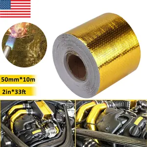 SJPACK Gold Intake Heat Tape Wrap 2" 33FT Self Adhesive High Temperature for Various Applications