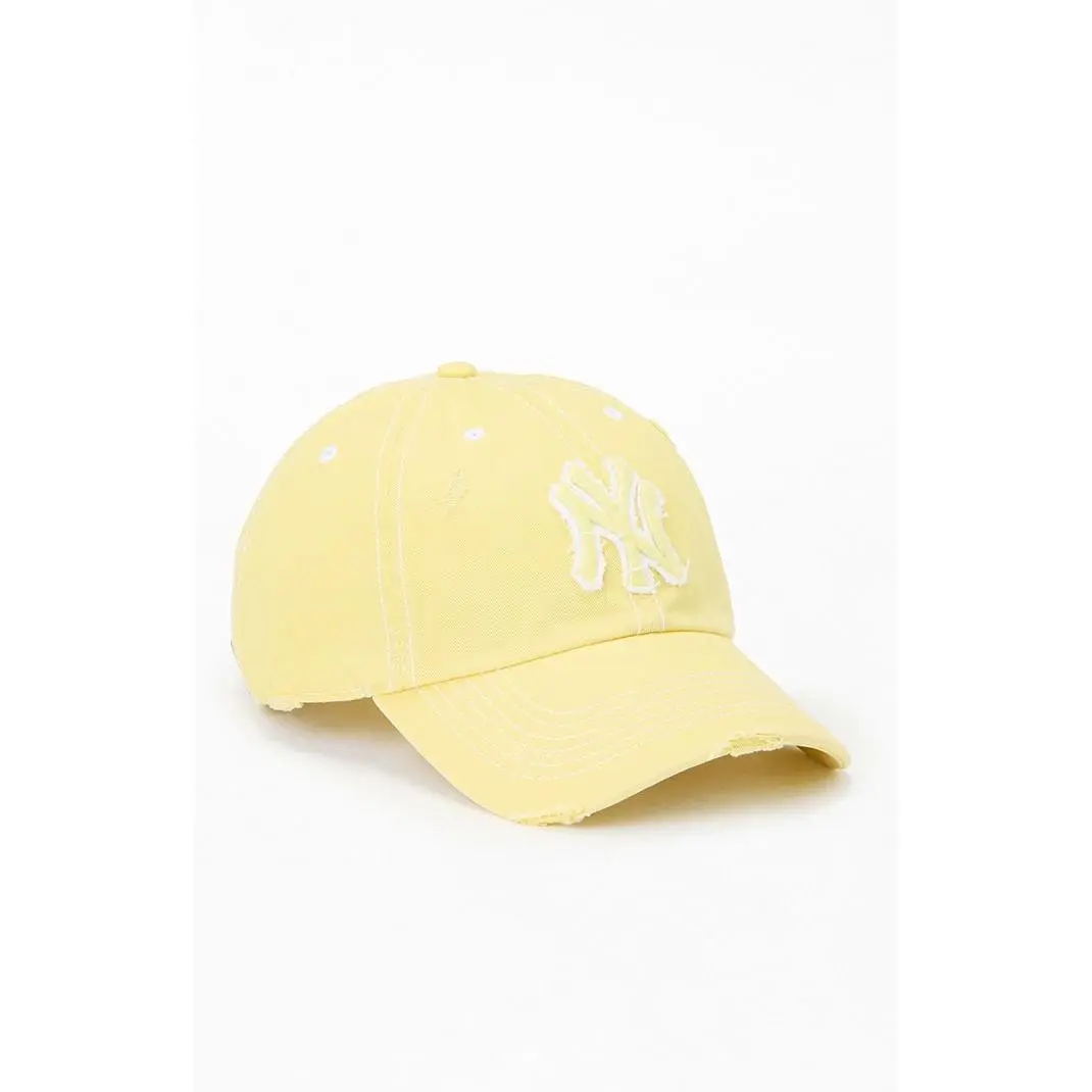 47 Brand Women's Yellow NY Weathered Strapback Hat