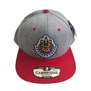 Cambridge Snapback Hat Chivas de Guadalajara Grey Red Wool Adjustable Cap Since 2000