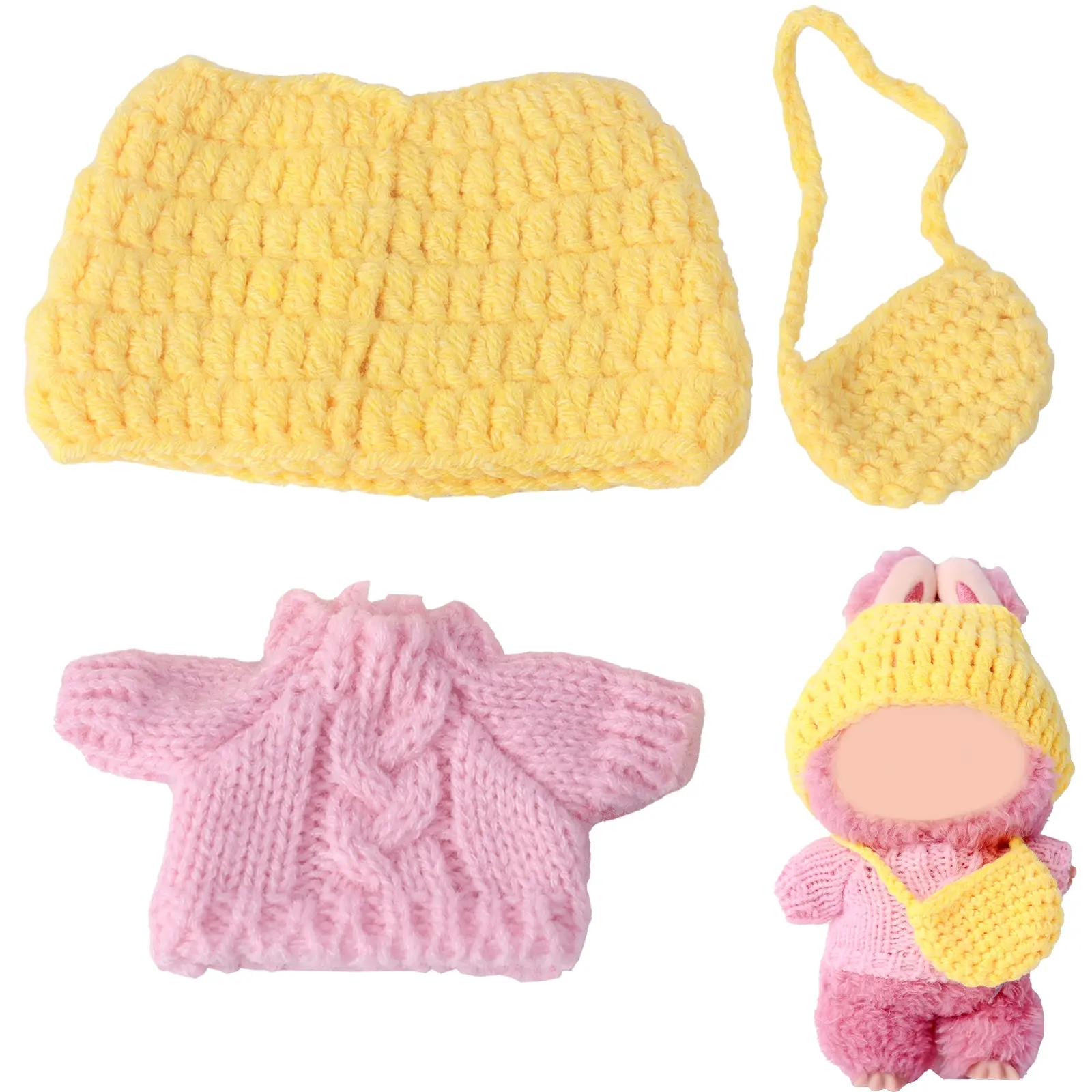 17cm Fashion Doll Clothes Set, Cute + Hat Trio, Perfect for 15-17cm Dolls, Ideal Birthday and Holiday Gift, Stylish Accessories 17cm Fashion Doll Clothes Set, Cute + Hat Trio, Perfect for 15-17cm Dolls, Ideal Birthday and Holiday Gift, Stylish Accessories