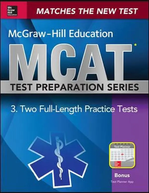 USED Book - McGraw-Hill Education MCAT 2 Full-length Practice Tests 2015, Cross-Platform Edition by George Hademenos (Paperback) - english