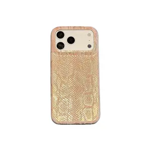 Retro python skin pattern case for iPhone 17 Pro Max, full protection anti-drop case for iPhone 16
