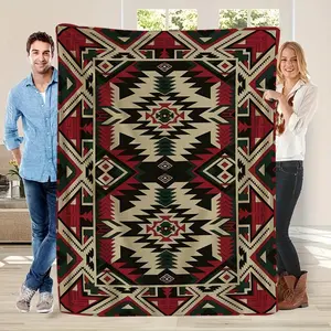 Vintage Navajo Style Throw Blanket, Soft Comfortable Throw Blanket, Travel Sofa Bed Blanket, Office Home Decor Blanket, Birthday Gift Blanket, Bedroom Blanket, Wife Blanket Gifts