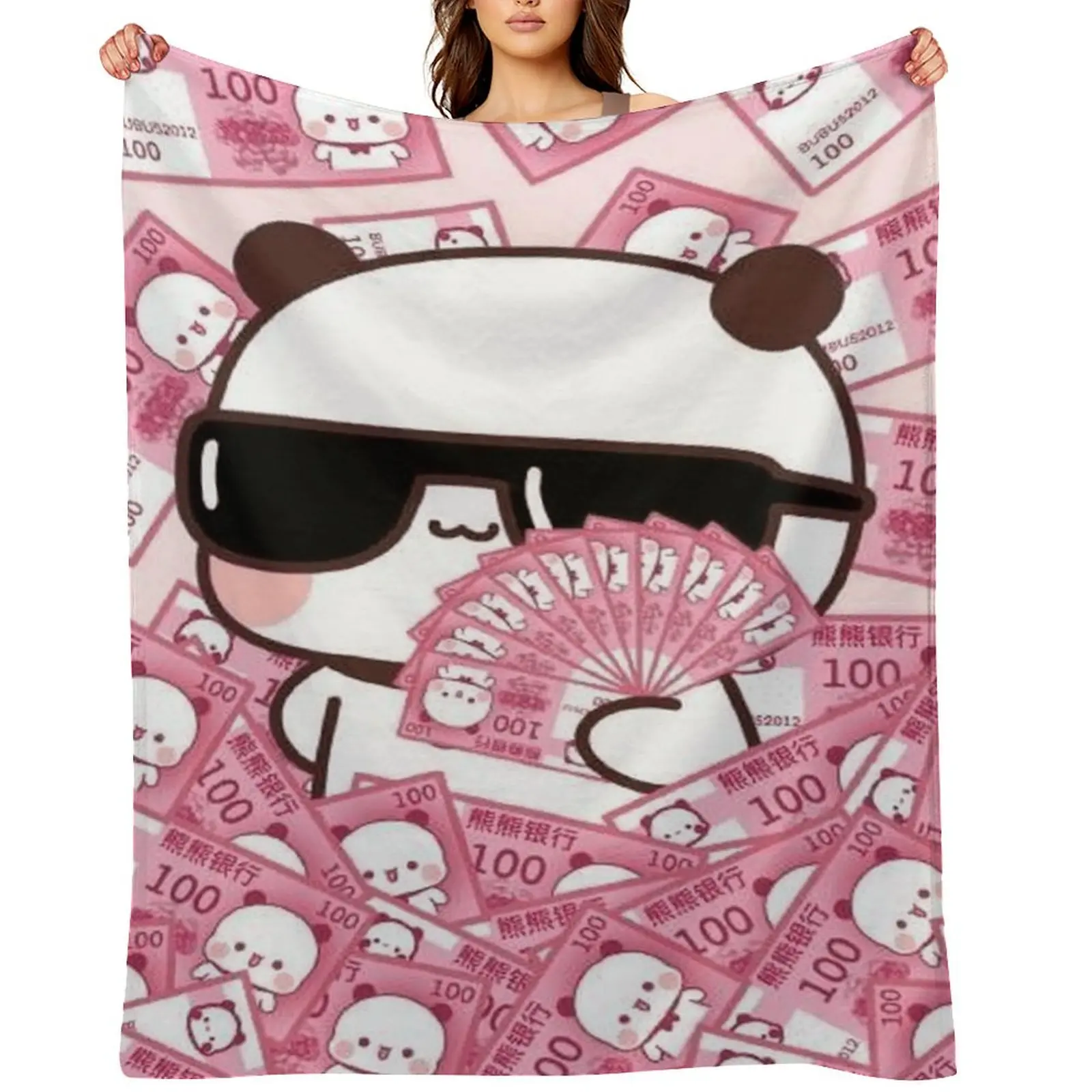 Bubu And Dudu Flannel Blanket Heavyweight All Season Comfort Multi Use Sofa Bed Office Decor Halloween Gift for K-Drama Fans Birthday ChristmasD910-256