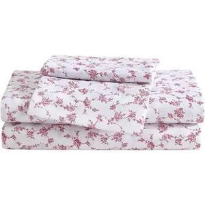 - Queen Bed Sheets, Soft & Lightweight Bedding, Fade & Wrinkle Resistant (Floral Toile Pink, Queen)