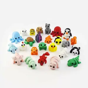 3D printed animal model toy set, 20PCS movable, Collectible figurines, Home Decor Statue, & room decor, ornaments, movable joints, suitable for home & office decor, Handmade gift for children, teenagers & adults