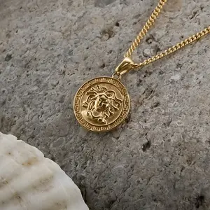 Medusa - Necklace with Medusa Pendant - MJN20402