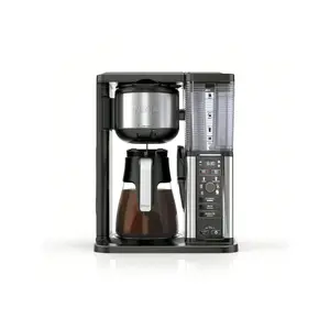 Premium 10-Cup Automatic Drip Coffee Maker – Brews Hot & Iced Coffee, Stainless Steel, Glass Carafe with Handle