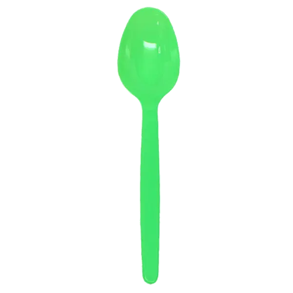 [1,000 ct] PS Plastic Heavy Weight Tea Spoons, Green