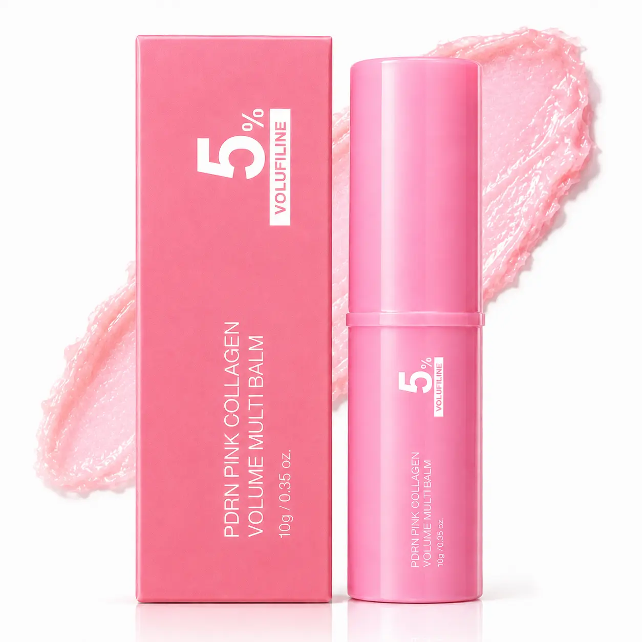 PDRN Pink Collagen Multi Balm Stick | 5% Volufiline PDRN NAD Collagen Balm, Anti-Aging Plumping Care For Lips, Smile Lines, Under Eyes & Neck, Reduce Fine Lines, Firming Youth Skin, Korean All-In-One Skincare Stick