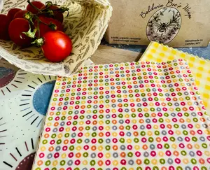 Beeswax Snack & Sandwich Pouch | Reusable Food Storage | Waxed Cotton Bag