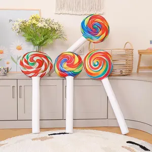 40/70CM New Funny Colour Lollipop Plush Toys Colorful Candy Plush Pillow Ball Toy Stuffed Soft Birthday Gifts Room Decoration
