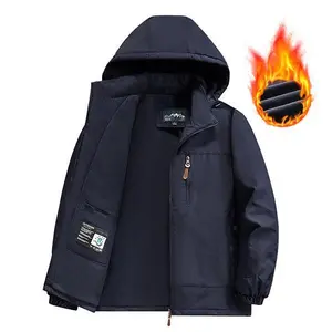 Men's Winter Fleece Lined Warm Jacket – Hooded Design, Fleece Lining, Windproof & Water Resistant, Perfect for Hiking & Everyday Use(Sheets)
