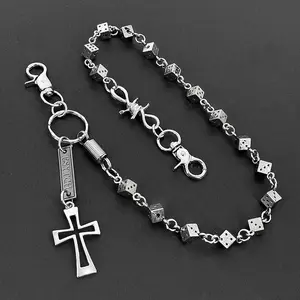 Rock Biker Dancing Dice Wallet Chain Men Motorcycle Jeans Pant Chain Key Chain