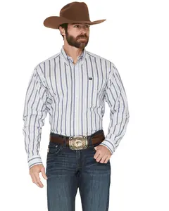Cinch Men's Men'S Vertical Striped Long Sleeve Button-Down Western Shirt - Mtw1106077