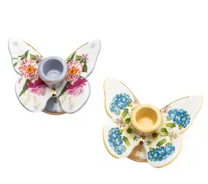 MacKenzie- Childs Set of 2 Butterfly Candle Holders