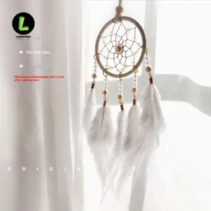 Soft-Toned Dreamcatchers: Gentle Cozy Decor Pendant Feather Wind Chimes Decoration Festival Gift Birthday Gift Bedroom Decoration