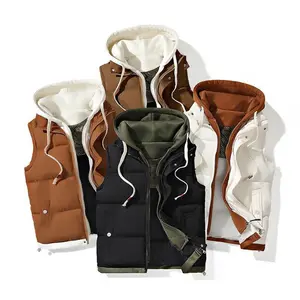 LuxuryFauxTwo-PieceVestJacket-Sleeveless,Hooded,Zip-UpOuterwearforFall/Winter|MachineWashable