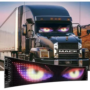 Devil Eyes Light for , 35.4''x7.6'' Large Flexible LED Display Screen, Programmable Scrolling LED Sign for Windshield, Dynamic Big Eye Lights with Remote Controlfor  and SUVs