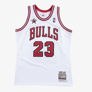 Michael Jordan Chicago Bulls 1998 White Authentic Jersey