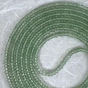 EUCALYPTUS - Tie On Waist Beads - 45 to 60 inches Waistbeads - Sage Green Waistbeads - Spring Waistbeads - Beaded Fashion Body Jewelry