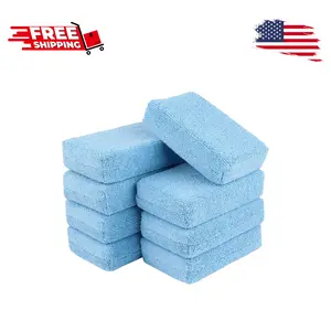 Microfiber Applicator Pad-8Pack, Car Wash Sponge, Premium Microfiber Sponge and Cleaning Pads