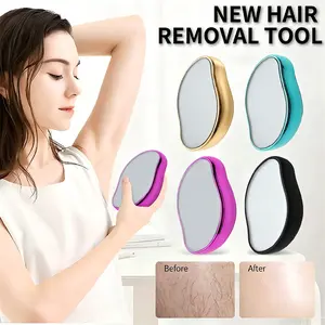 Nanometer Glass Hair Removal Device, Physical Hair Remover, Skin-Friendly, Washable, Reusable, Unisex, Multiple Colors, Home Exfoliation Tool