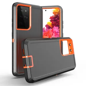 3 IN 1 Heavy Duty Armor Shockproof Dust-Proof Case For Samsung Galaxy S22 S21 S20 S23 S24 Ultra S10 PLUS Note 20 10 9 8  Cover