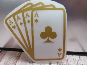 Aces Card Decal for Automotive & Motorcycle, Car Exterior Accessories, Car Stickers