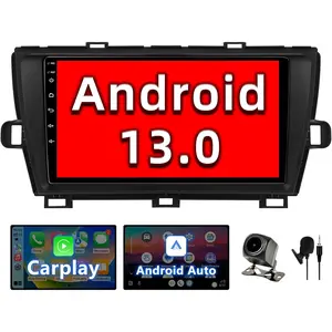 9 Inch Android 13.0 Car Stereo for 2010-2015 Toyota Prius with Wireless CarPlay Android Auto & Rear Camera