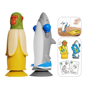 Fun Flip Challenge Toy Banana Monkey Shark Style Randomly Sent Parent-Child Interactive Puzzle Game Toy Suitable for Ages 10+