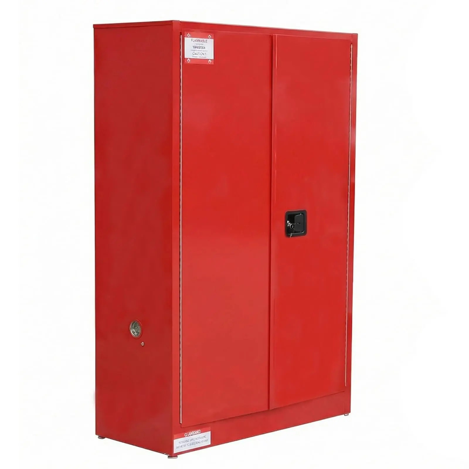 Hetoy 45 Gallon Flammable Safety Cabinet, 43" X 18" X 65"Fireproof Chemical Storage Cabinet with Double-Wall Steel, Adjustable Shelves, Locking Manual-Close Doors for Lab Garage Warehouse